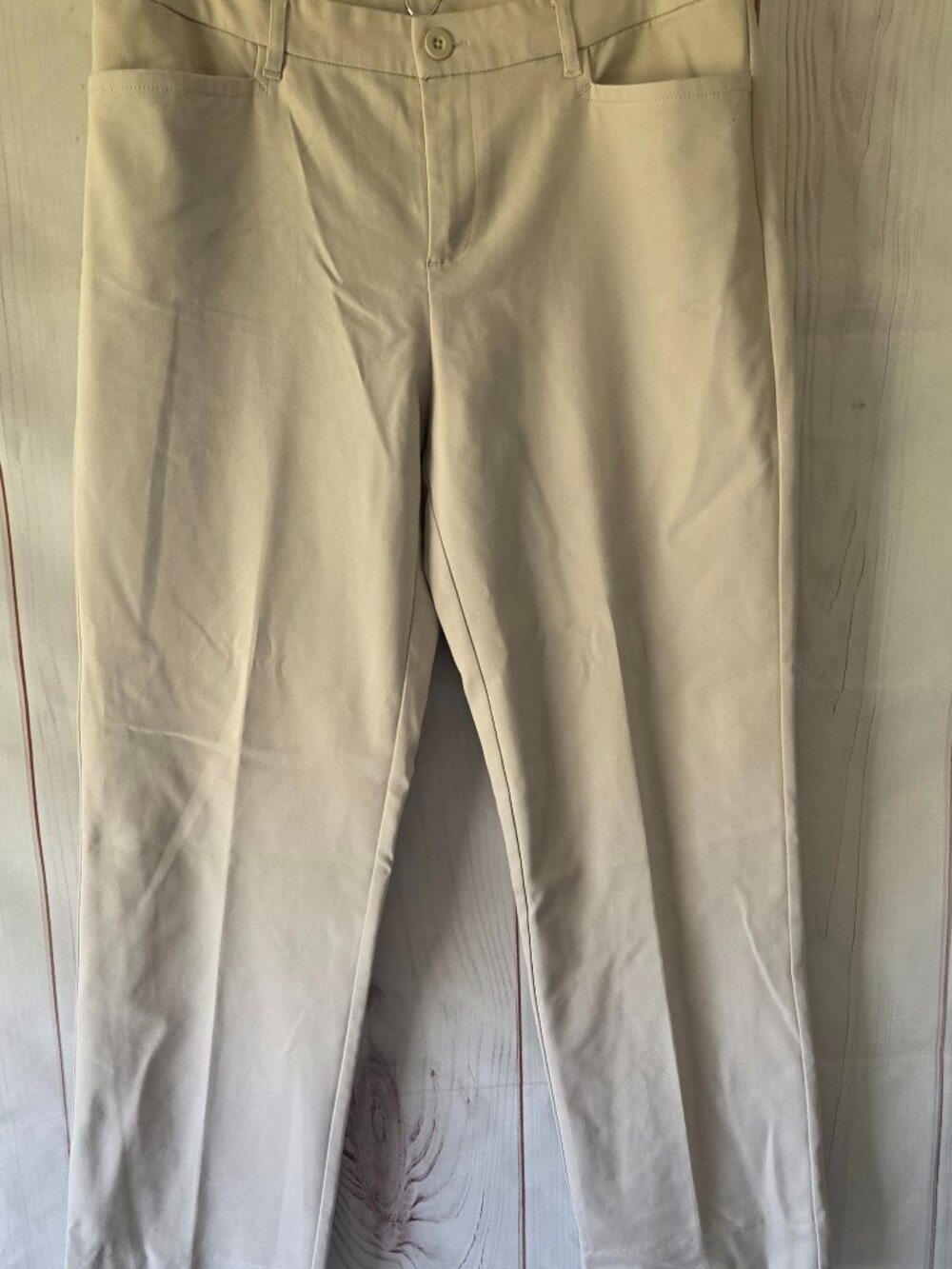 Christopher & Banks classic dress trousers, Women’s 12, neutral, beige, pockets